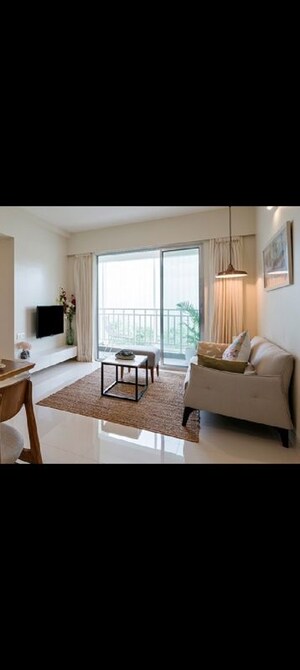 Living Room in 3 BHK Apartment at Godrej Ascend, Kolshet Road – for Sale