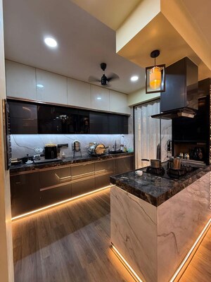 Kitchen in 3 BHK Apartment at N Rose Northern Heights, Dahisar East – for Rent