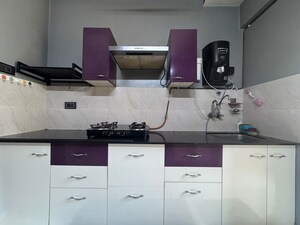 Kitchen in 3 BHK Apartment at Puranik Rumah Bali, Ghodbunder Road – for Rent