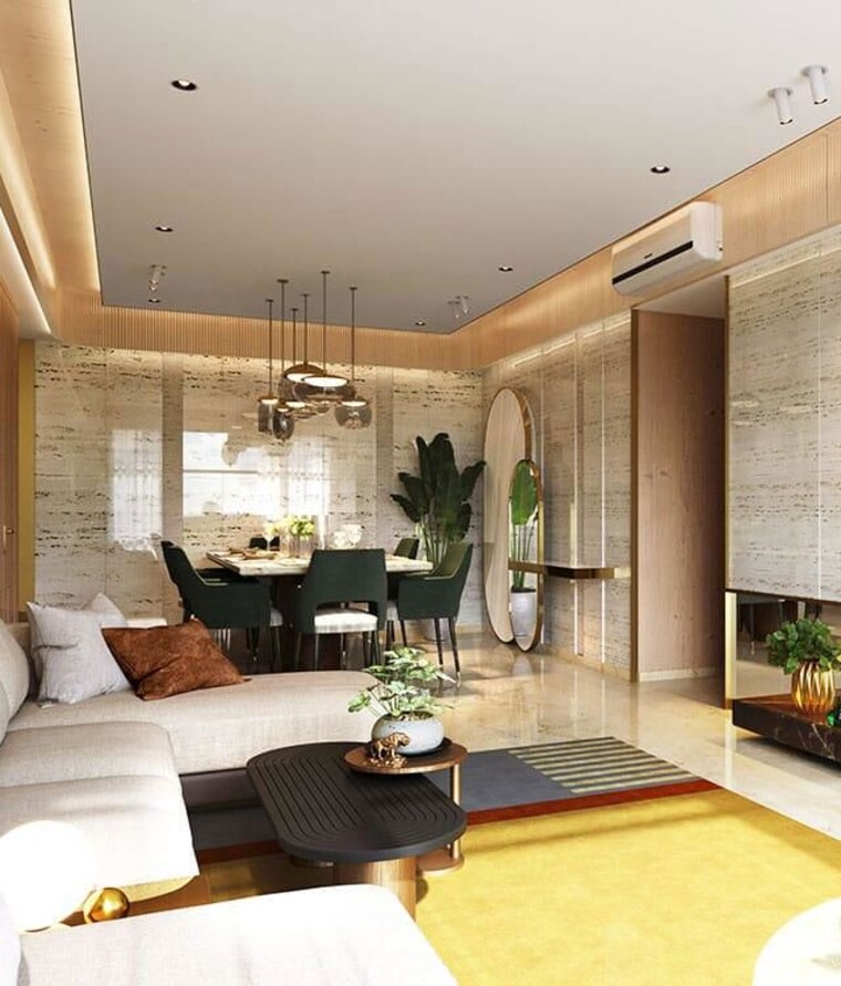 Living Room, lodha-kiara 4 Bedroom 1670 Sq.Ft. Apartment In Worli Mumbai 10339492