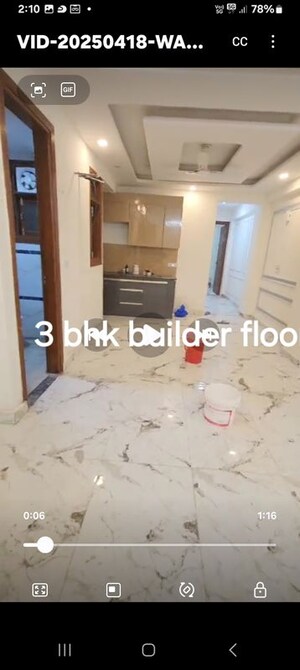 Floor Plan in 3 BHK Builder Floor at Panchsheel Vihar – for Sale
