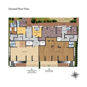 Floor Plan in 3 BHK Apartment at Ganguly 4 Sight Florence, Garia – for Sale