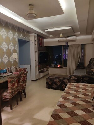 Living Room in 2 BHK Apartment at Rizvi Oak, Malad East – for Rent