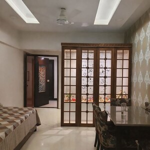 Living Room in 2 BHK Apartment at Rizvi Oak, Malad East – for Rent