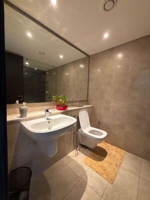 Bathroom in 4 BHK Apartment at Panchshil Towers, Kharadi – for Rent