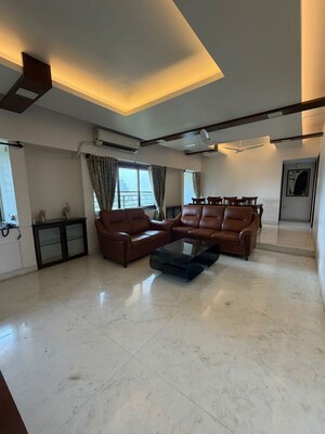 Living Room in 3 BHK Apartment at Beachwood Tower, Andheri West – for Rent