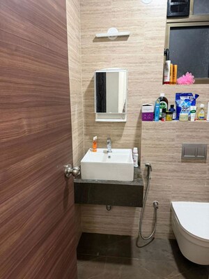 Bathroom in 2 BHK Apartment at Raj Infinia, Malad West – for Rent