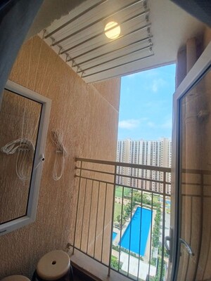 Balcony in 2 BHK Apartment at Bhartiya Nikoo Homes, Thanisandra Main Road – for Rent