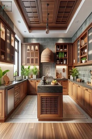 Kitchen in 2 BHK Villa at Sathnur – for Sale