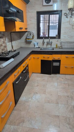 Kitchen in 4 BHK Apartment at Jan Vikas CGHS, Sector 19 Dwarka – for Rent