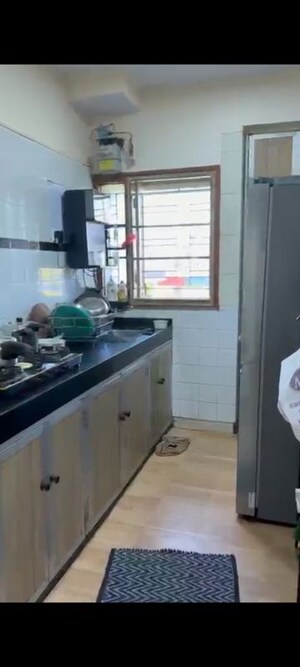 Kitchen in 3 BHK Apartment at Rutu Park Majiwada, Thane West – for Rent