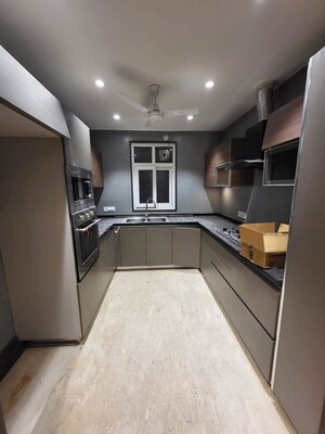 Kitchen in 3 BHK Builder Floor at Sushant Lok I – for Sale