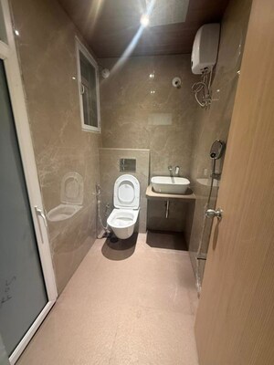 Bathroom in 2 BHK Apartment at Ashirvad CHS, Majiwada – for Rent