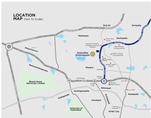 2 BHK Apartment – Map Location View at Srinivasam Apartment, Miyapur - for Sale