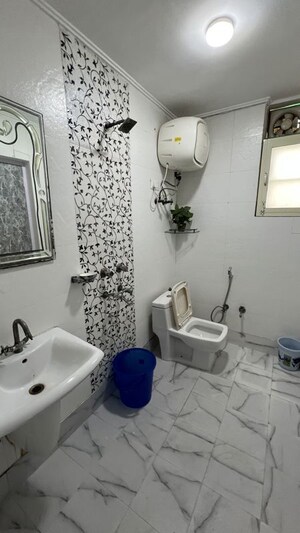 Bathroom in 3 BHK Apartment at Sector 6 Dwarka – for Rent