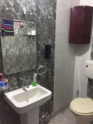 Bathroom in 3 BHK Apartment at Sector 17 Dwarka – for Rent