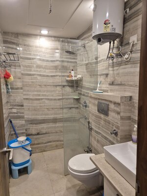 Bathroom in 3 BHK Builder Floor at BPTP District 3, Sector 85 – for Sale