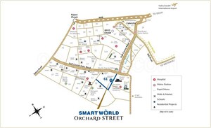  Shop – Map Location View at Smart World Orchard, Sector 61 - for Rent
