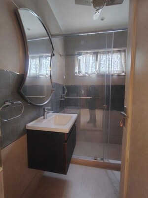 Bathroom in 3 BHK Apartment at Greater Kailash I – for Rent