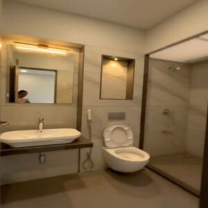 Bathroom in 3 BHK Apartment at Happy Jade Gardens, Ghatkopar East – for Rent