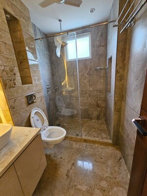 Bathroom in 4 BHK Apartment at Greater Kailash I – for Rent