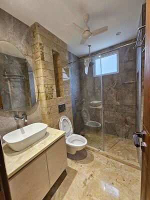 Bathroom in 4 BHK Apartment at Greater Kailash I – for Rent