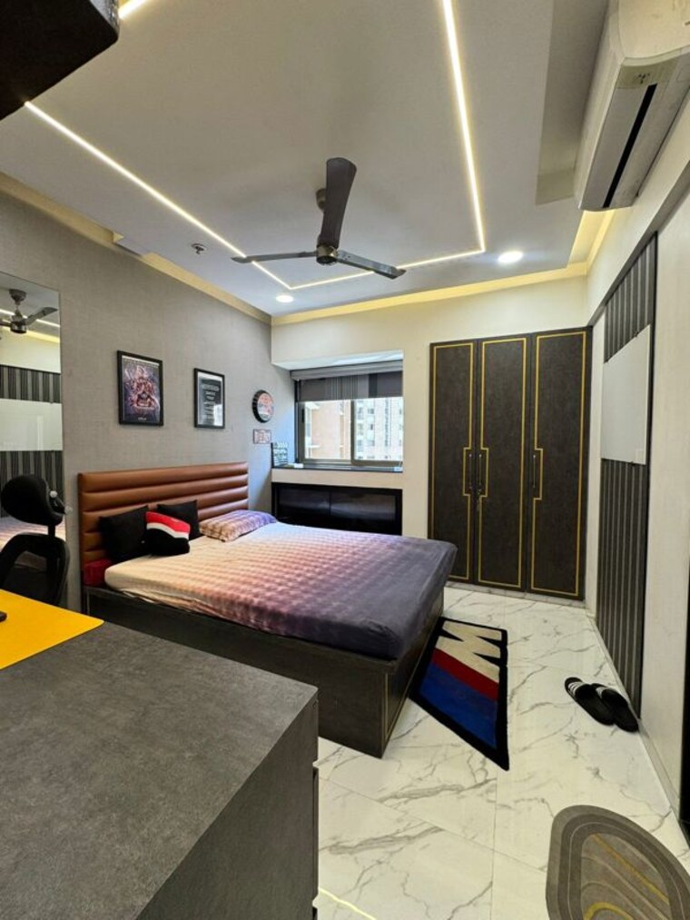 Bedroom, lodha-splendora 3 Bedroom 1350 Sq.Ft. Apartment In Ghodbunder Road Thane 10343334