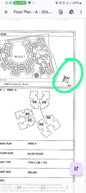 3 BHK Apartment – Map Location View at Purva Park Hill, Kanakapura Road - for Sale