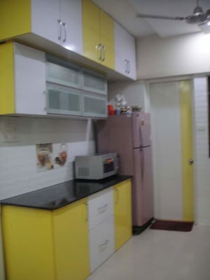 Kitchen in 3 BHK Apartment at Cosmos Apartment, Hadapsar – for Rent