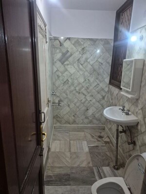 Bathroom in 3 BHK Builder Floor at Shivalik Colony – for Rent