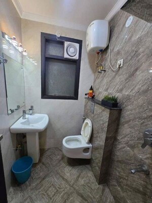 Bathroom in 3 BHK Apartment at Chattarpur – for Rent