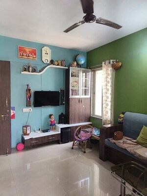 Living Room in 1 BHK Apartment at Alliance Nisarg, Wakad – for Rent