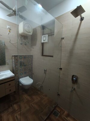 Bathroom in 4 BHK Builder Floor at Sushant Lok I – for Rent