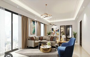 Living Room in 4 BHK Apartment at Raymond Ten X Habitat, Pokhran Road No Two – for Sale