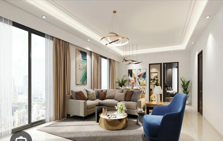 Living Room, raymond-ten-x-habitat 4 Bedroom 1600 Sq.Ft. Apartment In Pokhran Road No Two Thane 10344194