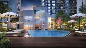 Swimming Pool in 4 BHK Apartment at Godrej Habitat, Sector 3 – for Sale