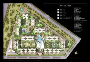 Master Plan in 3 BHK Apartment at ABA Cleo County, Sector 121 – for Rent