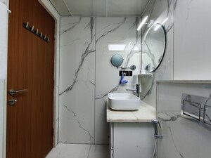 Bathroom in  Apartment at Bhartiya Nikoo Homes Phase 2, Thanisandra Main Road – for Rent