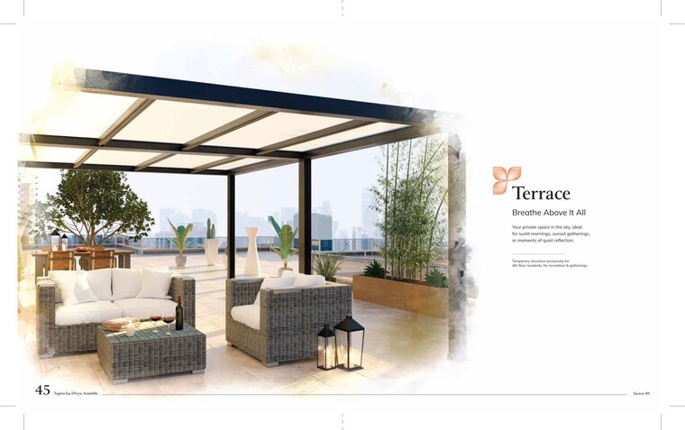 Terrace, ganga-kashi-residences 3 Bedroom 179 Sq.Yd. Builder Floor In Sector 89 Gurgaon 10344661