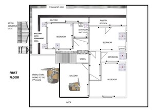 Floor Plan in 5 BHK Villa at Alto Porvorim – for Sale