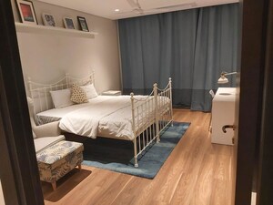 Bedroom in 4 BHK Apartment at Panchshil Towers, Kharadi – for Rent