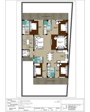 Floor Plan in 4 BHK Villa at Palam Vihar – for Sale