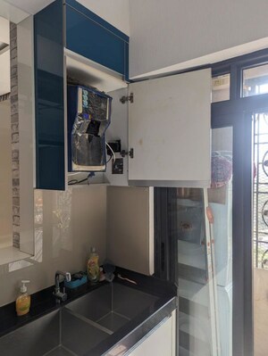 Kitchen in 3 BHK Apartment at Soham Tropical Lagoon, Ghodbunder Road – for Rent