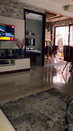 Living Room in 3 BHK Apartment at Soham Tropical Lagoon, Ghodbunder Road – for Rent
