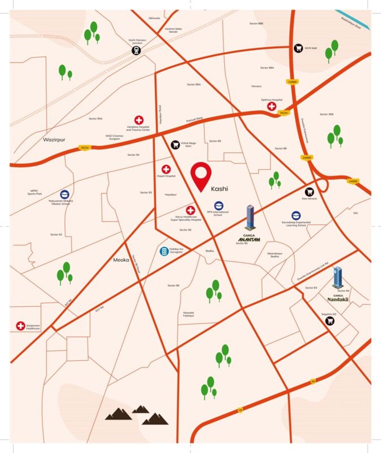 Map Location, sector 89 3 Bedroom 150 Sq.Mt. Builder Floor In Sector 89 Gurgaon 10344642