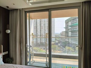Balcony in 3.5 BHK Apartment at Panchshil Towers, Kharadi – for Rent