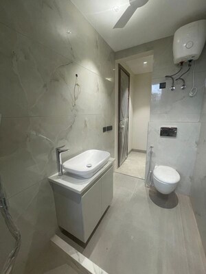 Bathroom in 1 RK Builder Floor at Mohit House, Sushant Lok I – for Rent