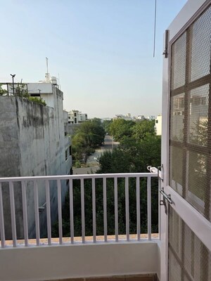 Balcony in 2 BHK Apartment at Vanasthali Apartments, Gomti Nagar – for Rent