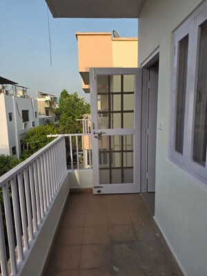 Balcony in 2 BHK Apartment at Vanasthali Apartments, Gomti Nagar – for Rent