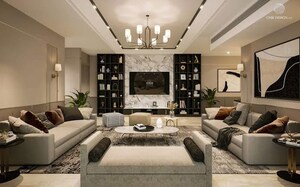 Living Room in 4 BHK Apartment at Sector 16b Greater Noida – for Sale